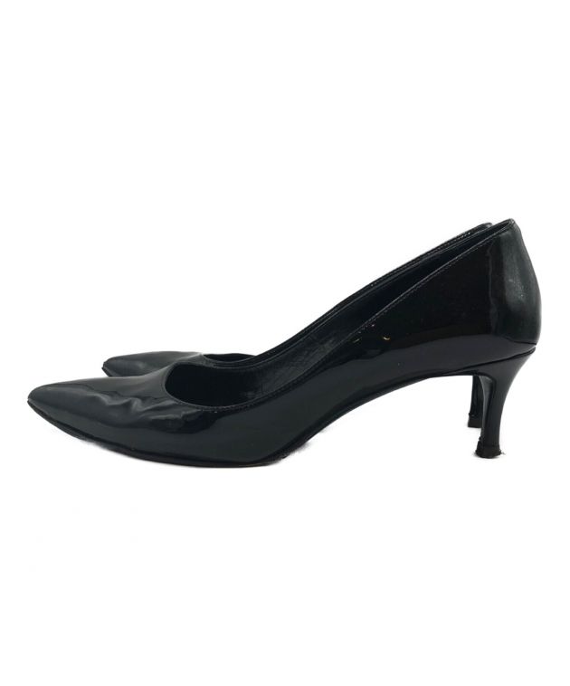 中古・古着通販】PRADA (プラダ) エナメルパンプス ブラック サイズ:38 
