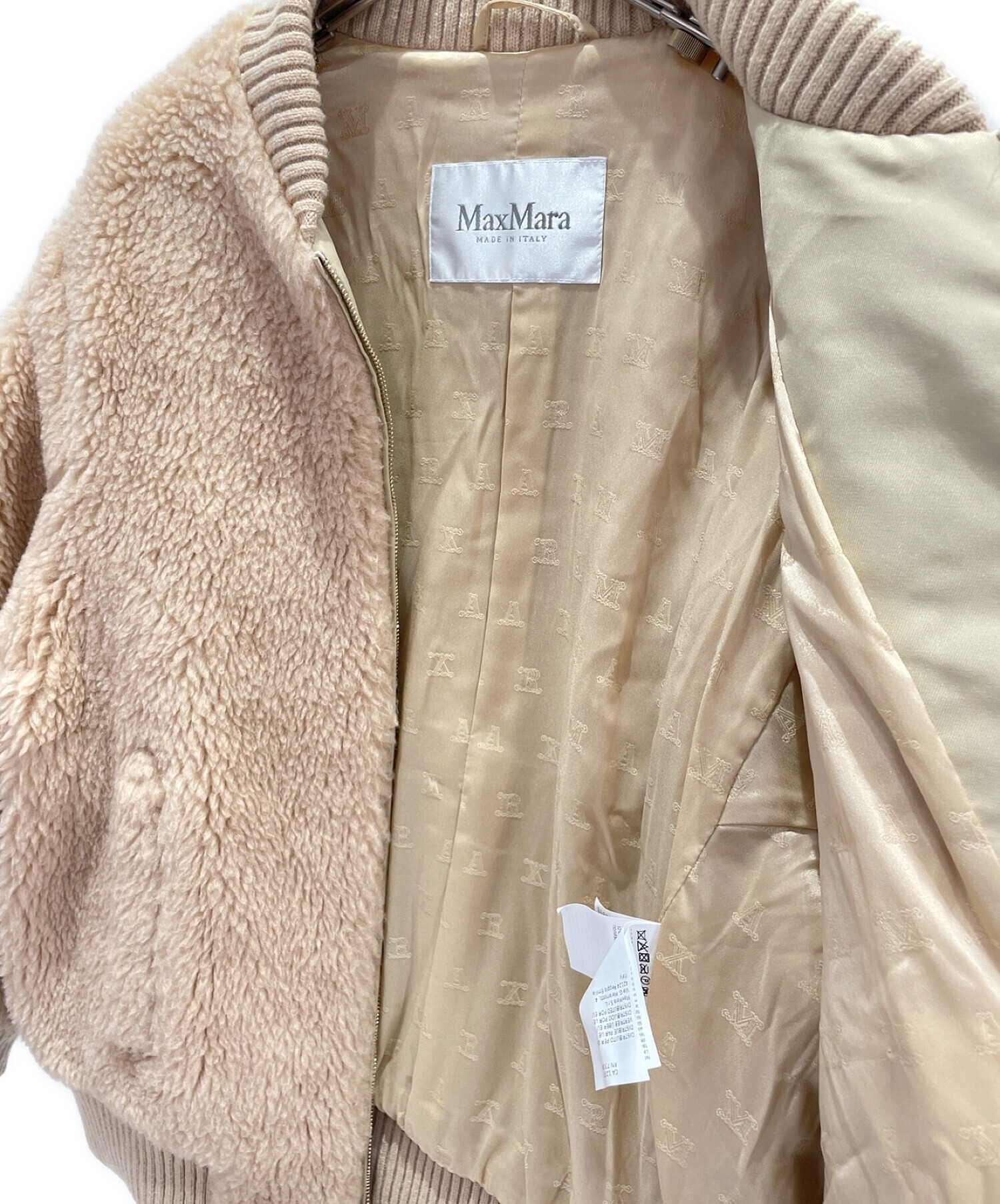 MaxMara (マックスマーラ) テディベアボンバージャケット キャメル サイズ:38