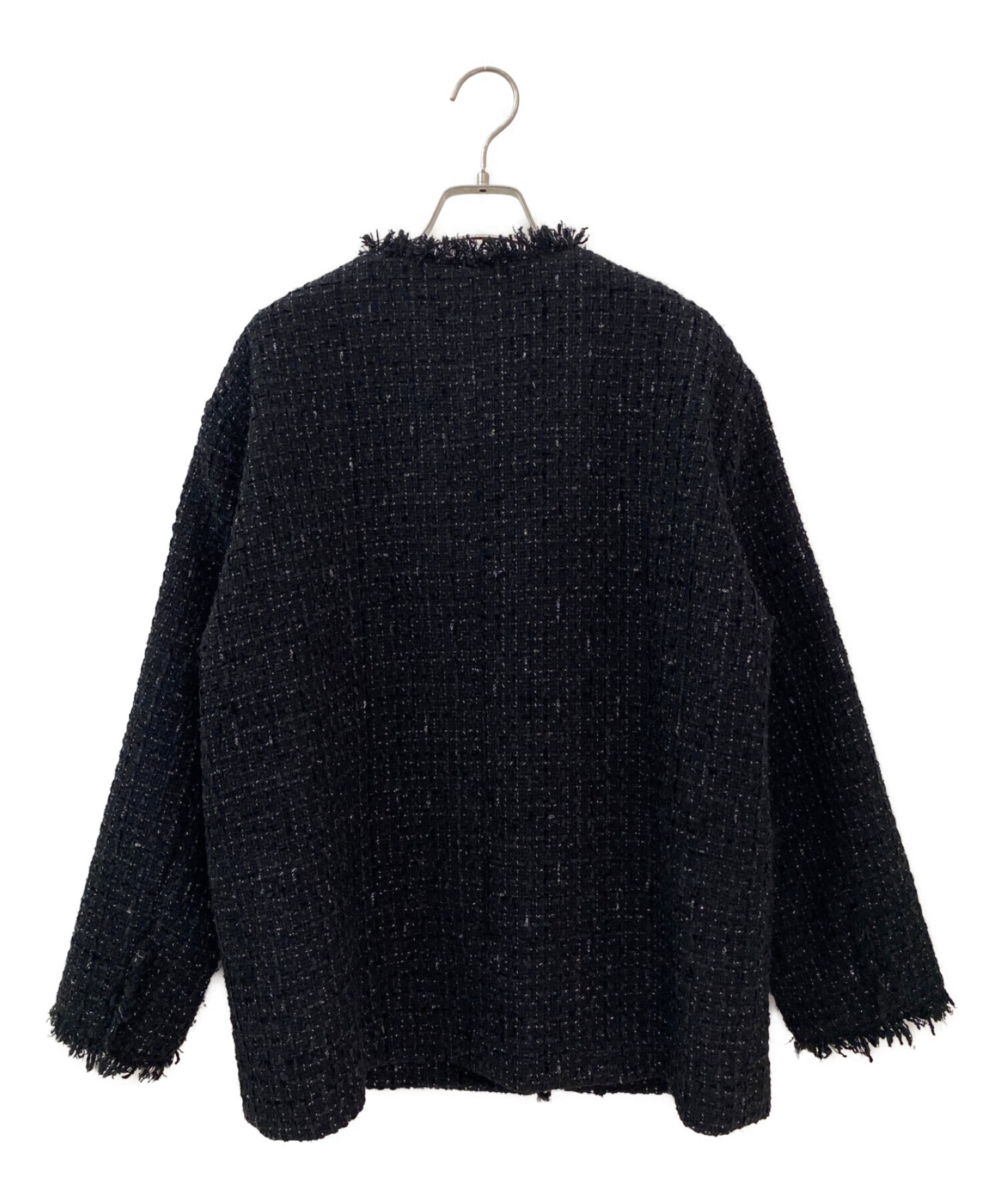 中古・古着通販】CADUNE (カデュネ) ツイードジャケット ブラック 