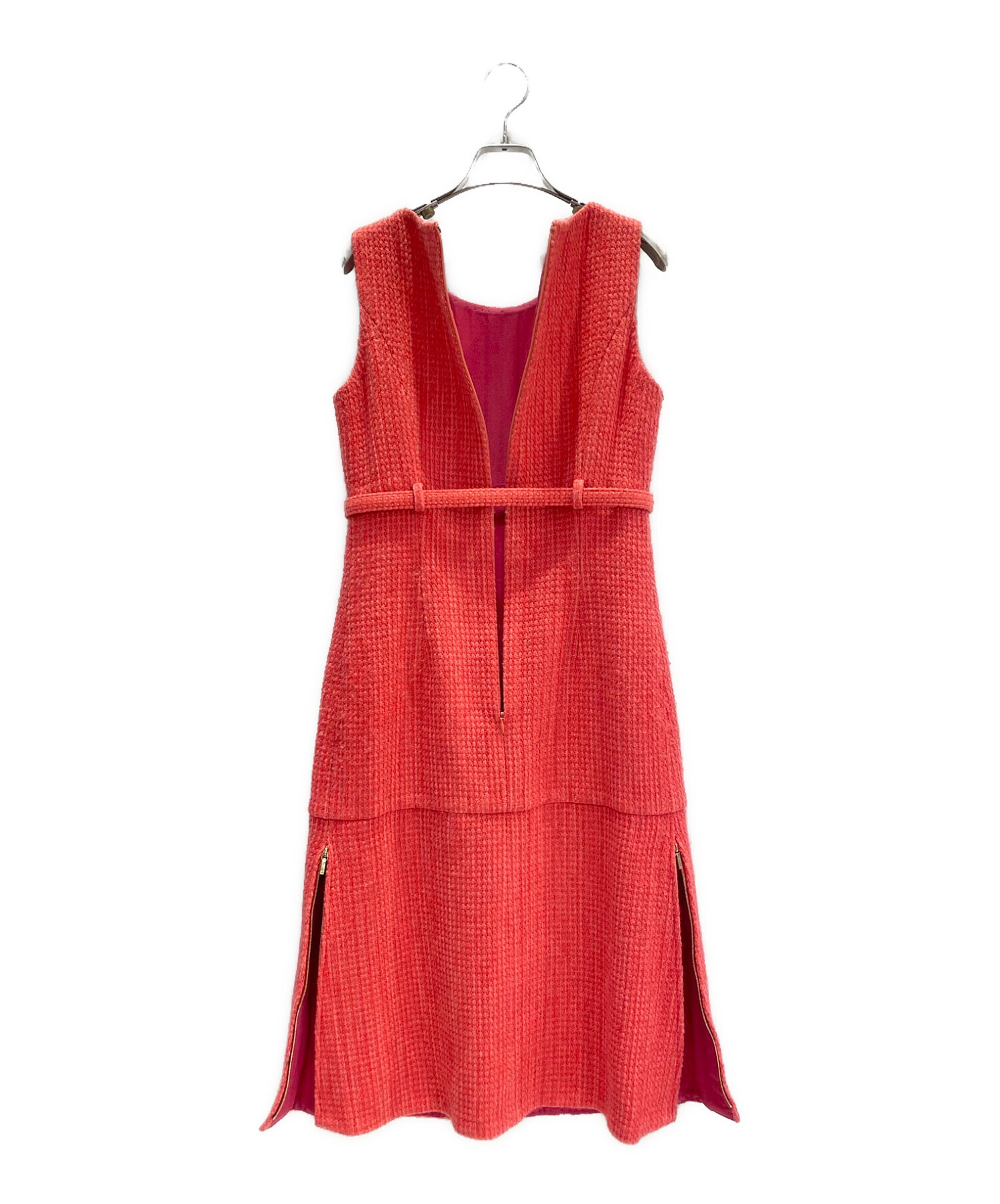 シャネル/CHANEL 裏地シルク使いリネンノースリーブワンピース シャネル/CHANEL 裏地シルク使いリネンノースリーブワンピース