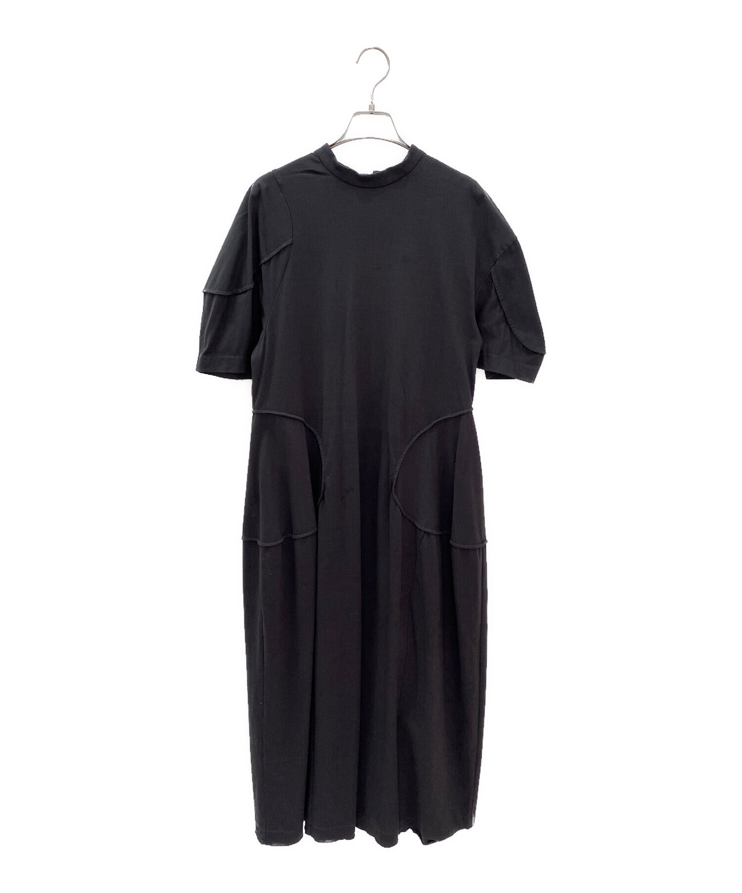 中古・古着通販】ENFOLD (エンフォルド) SOLID DRESS ブラック サイズ  