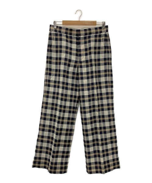 中古・古着通販】DRAWER (ドゥロワー) チェックワイドパンツ ブラック 