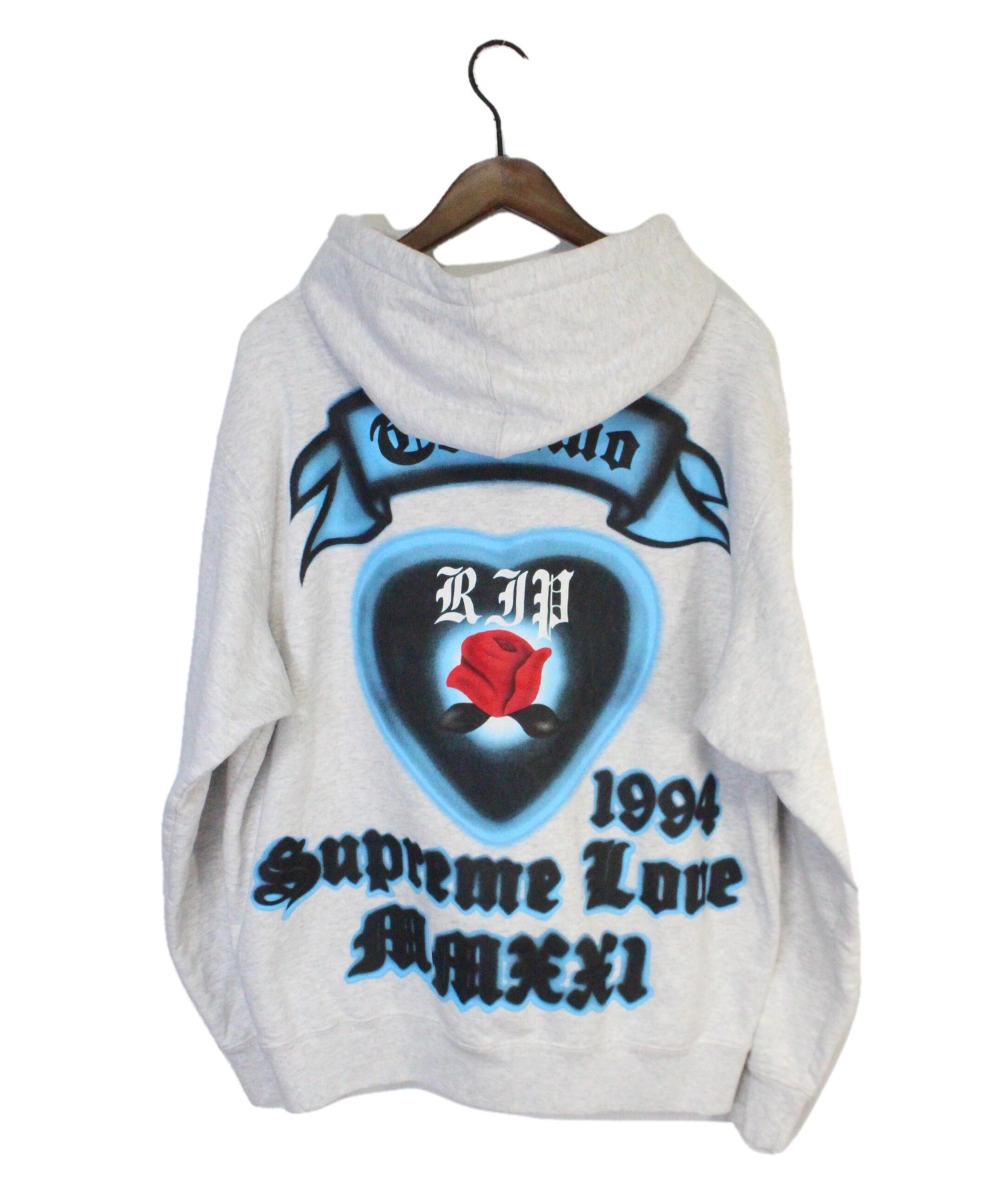 SUPREME (シュプリーム) Love Hooded Sweatshirt ライトグレー サイズ:M