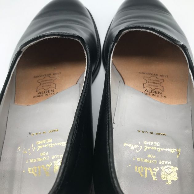 ALDEN 88173 BEAMS 別注 スリッポン サイズ 9 ブラック 【公式通販】