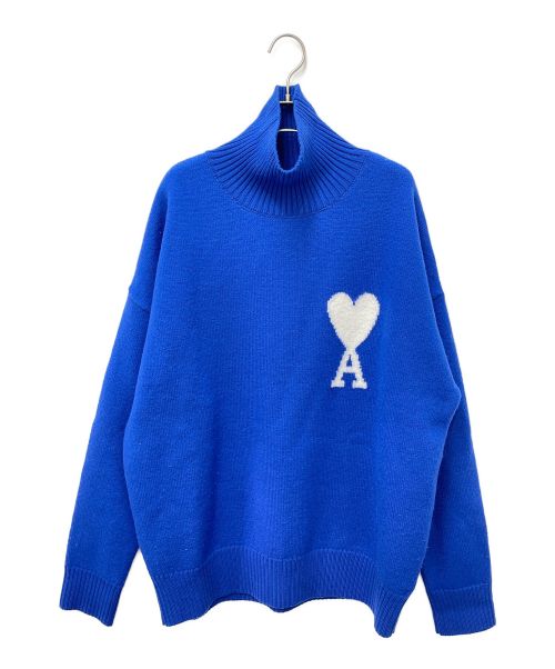 ami paris ブルー 水色ニットハートロゴ