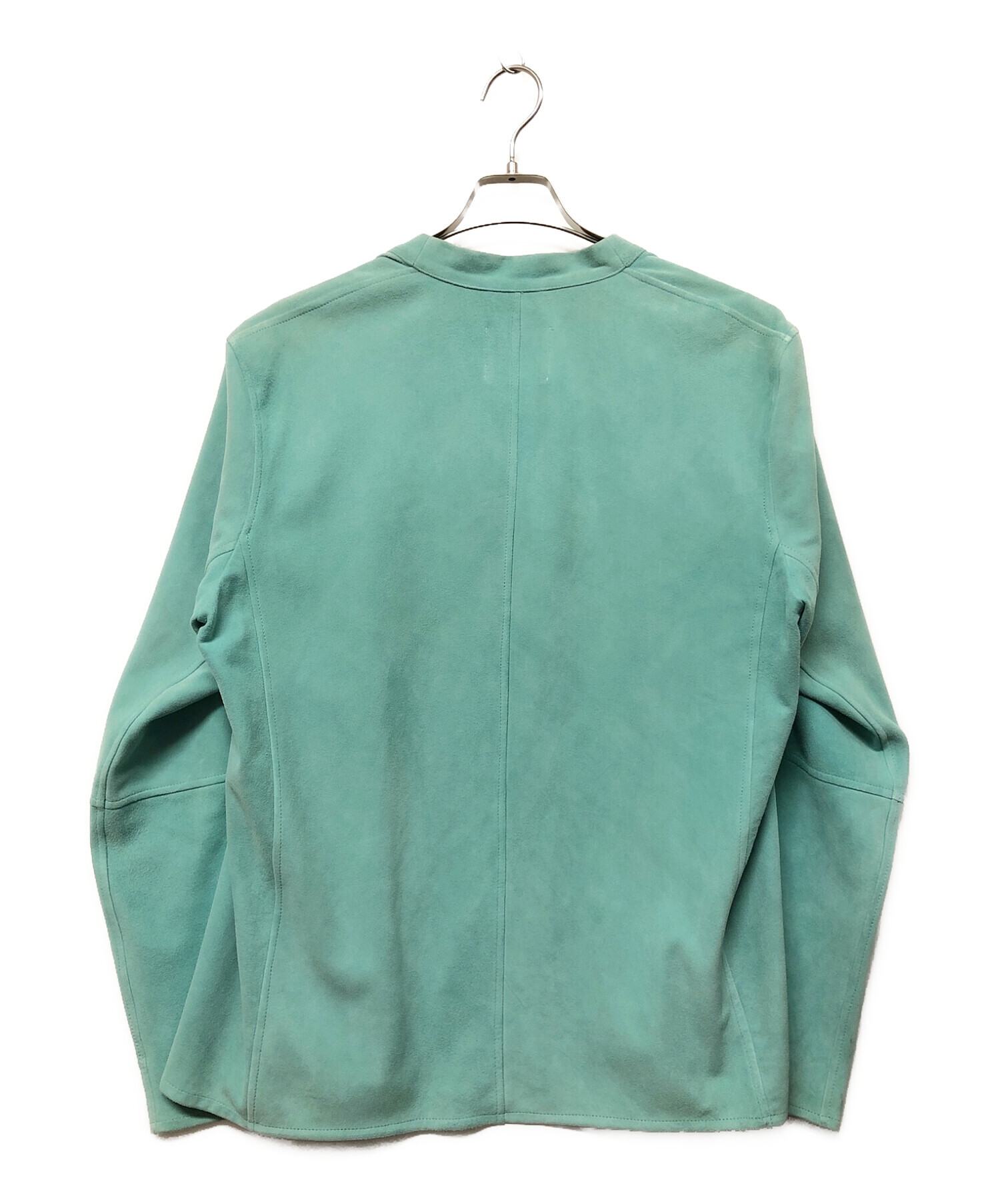 EMMETI (エンメティ) ゴートスキンスウェードジャケット 黄緑 サイズ:48