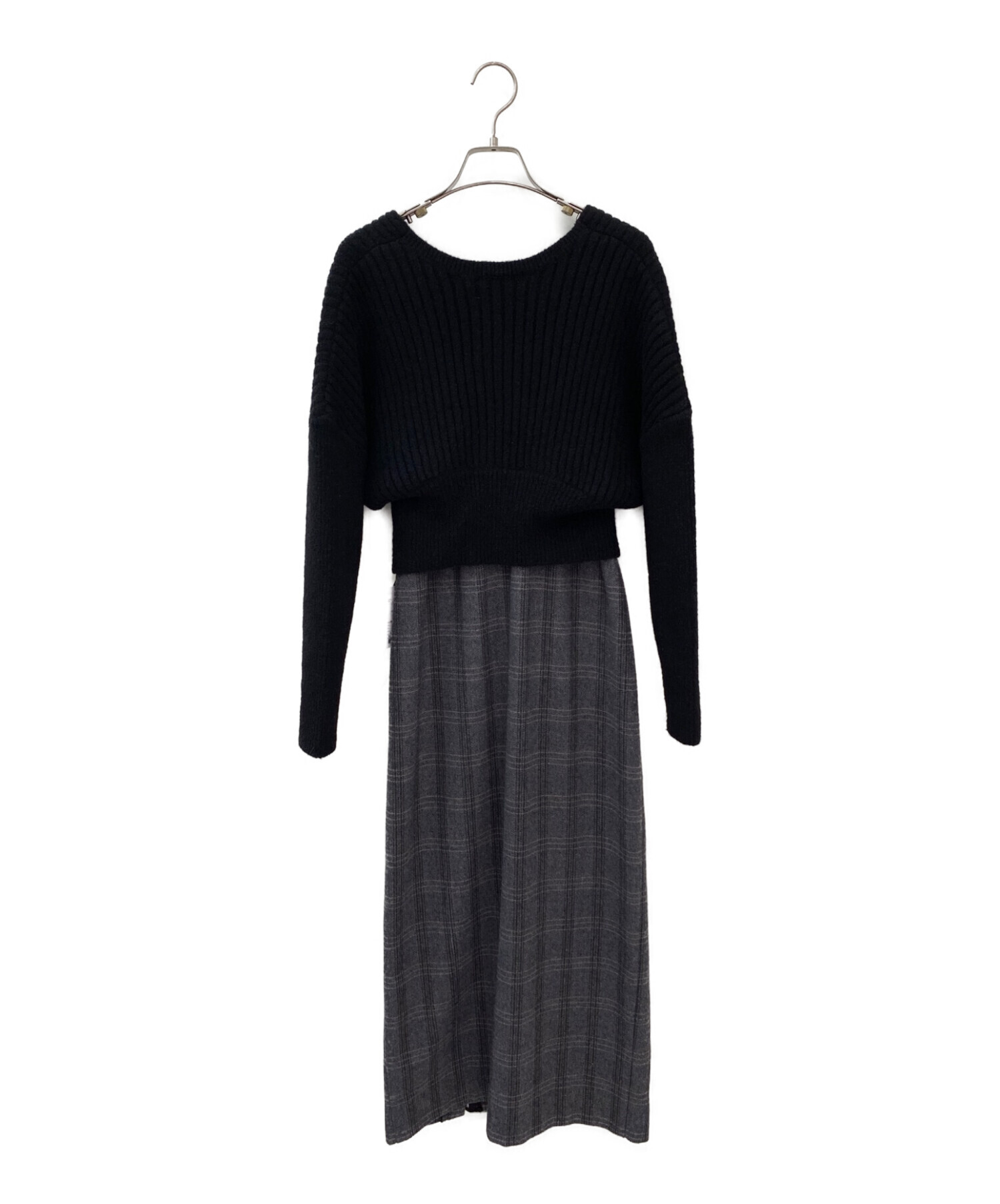 herlipto Orsay Plaid Skirt Set M