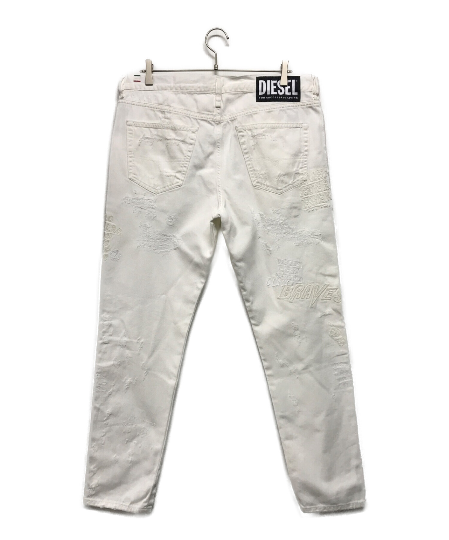 中古・古着通販】DIESEL (ディーゼル) ダメージ加工デニムパンツ 