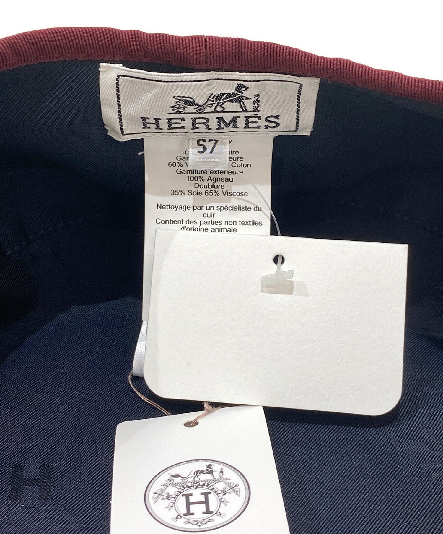 HERMES (エルメス) カシミヤベレー帽 ベージュ サイズ:57 未使用品