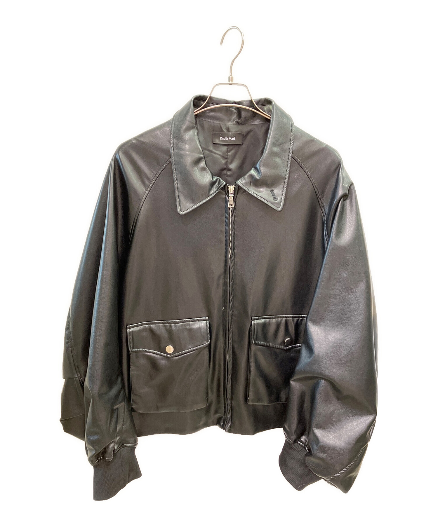 Knuth Marf (クヌースマーフ) フライトエコレザージャケット ブラック サイズ:F