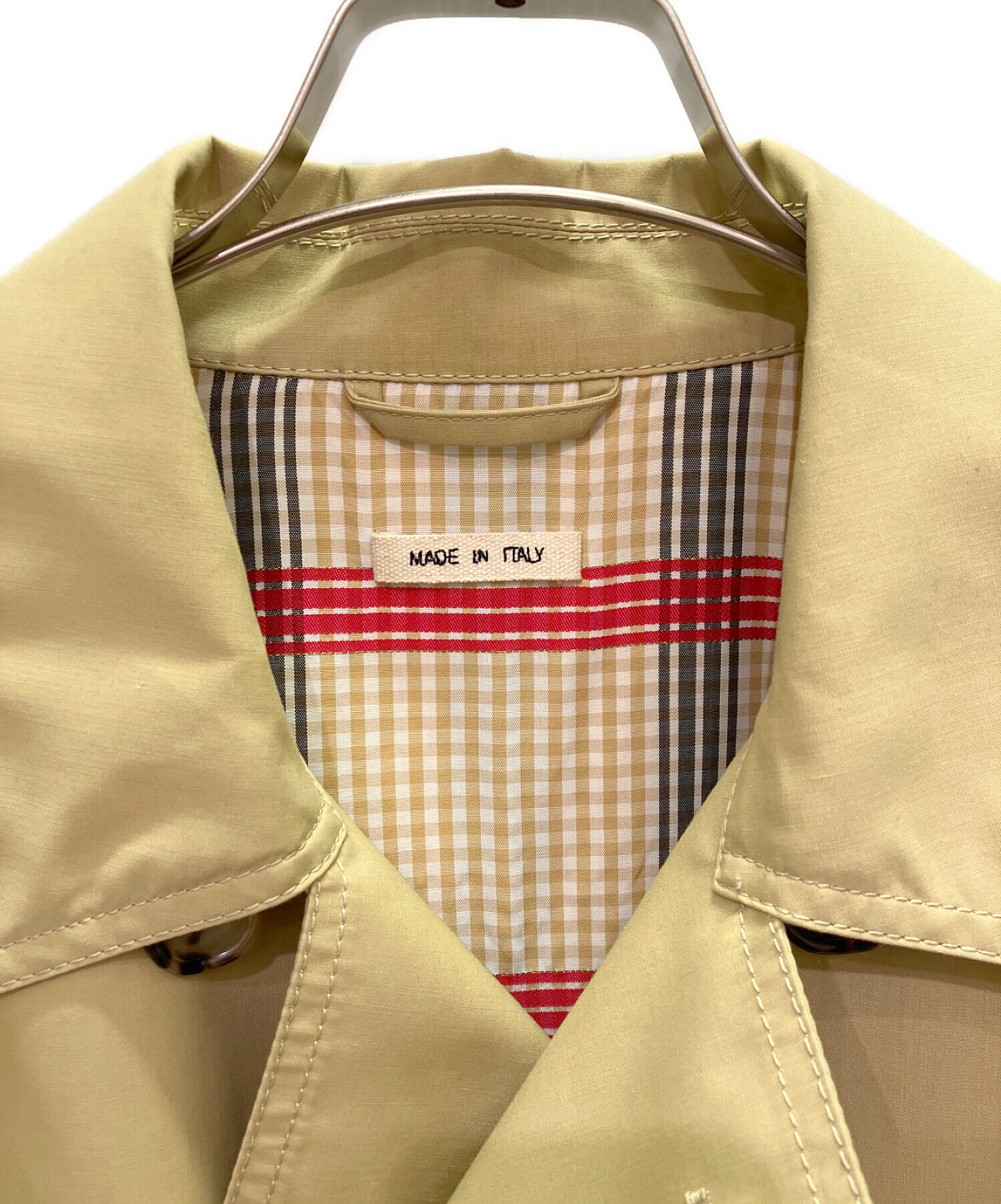 中古・古着通販】MARNI (マルニ) ゴム引きコート ベージュ×イエロー 