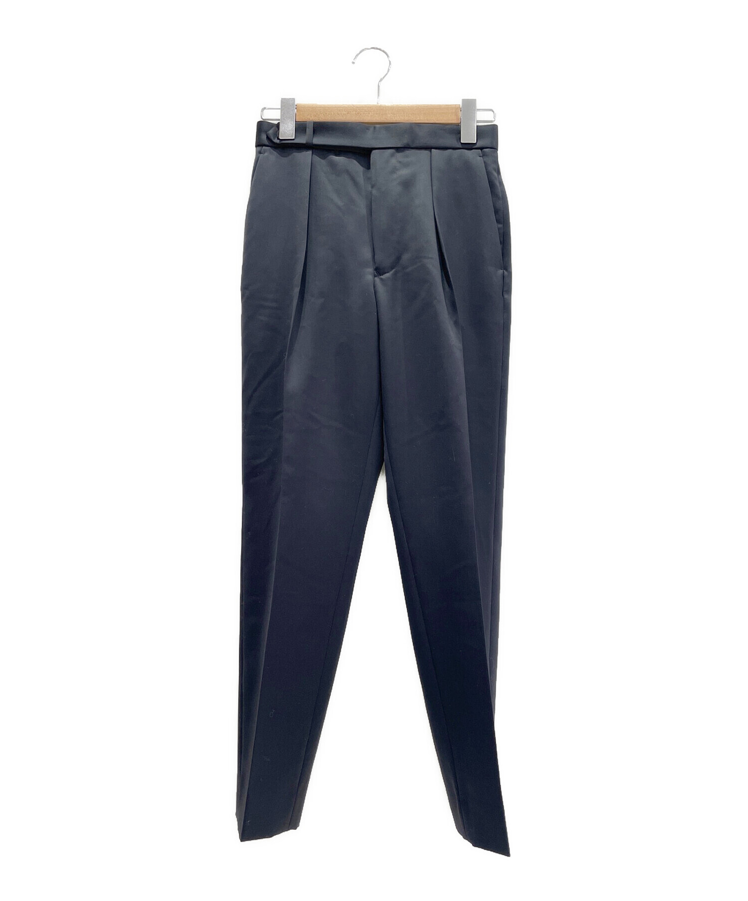 中古・古着通販】DRAWER (ドゥロワー) ウールモヘヤサテンタックパンツ  