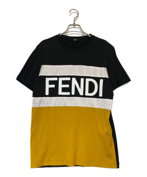 【中古・古着通販】FENDI (フェンディ) ロゴメッシュ半袖Tシャツ