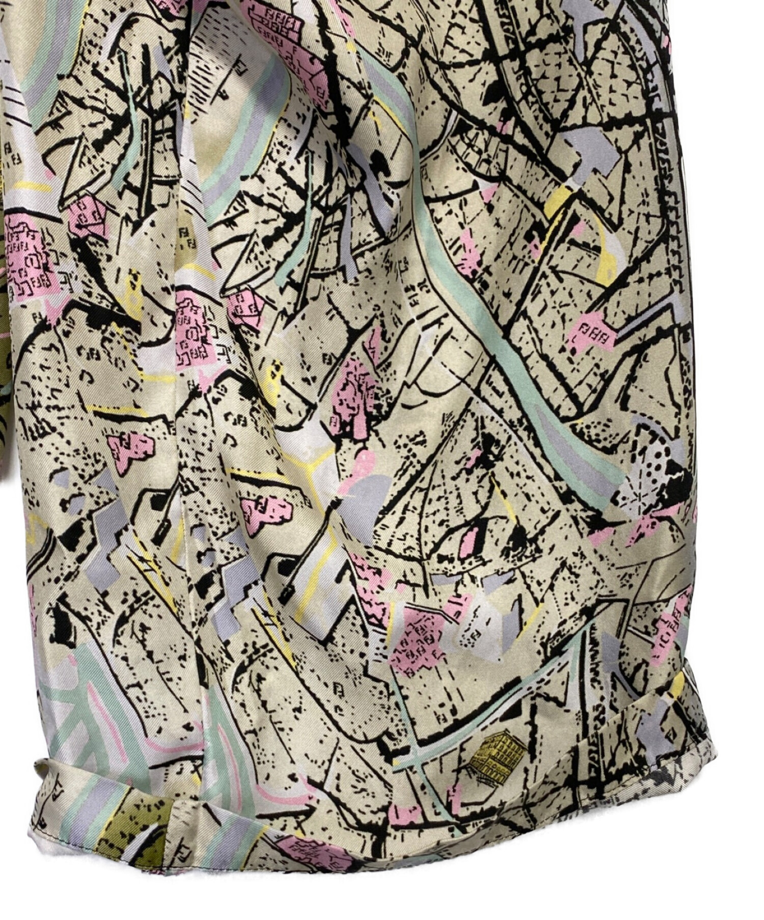 中古・古着通販】FENDI (フェンディ) 総柄パンツ ベージュ サイズ:46  