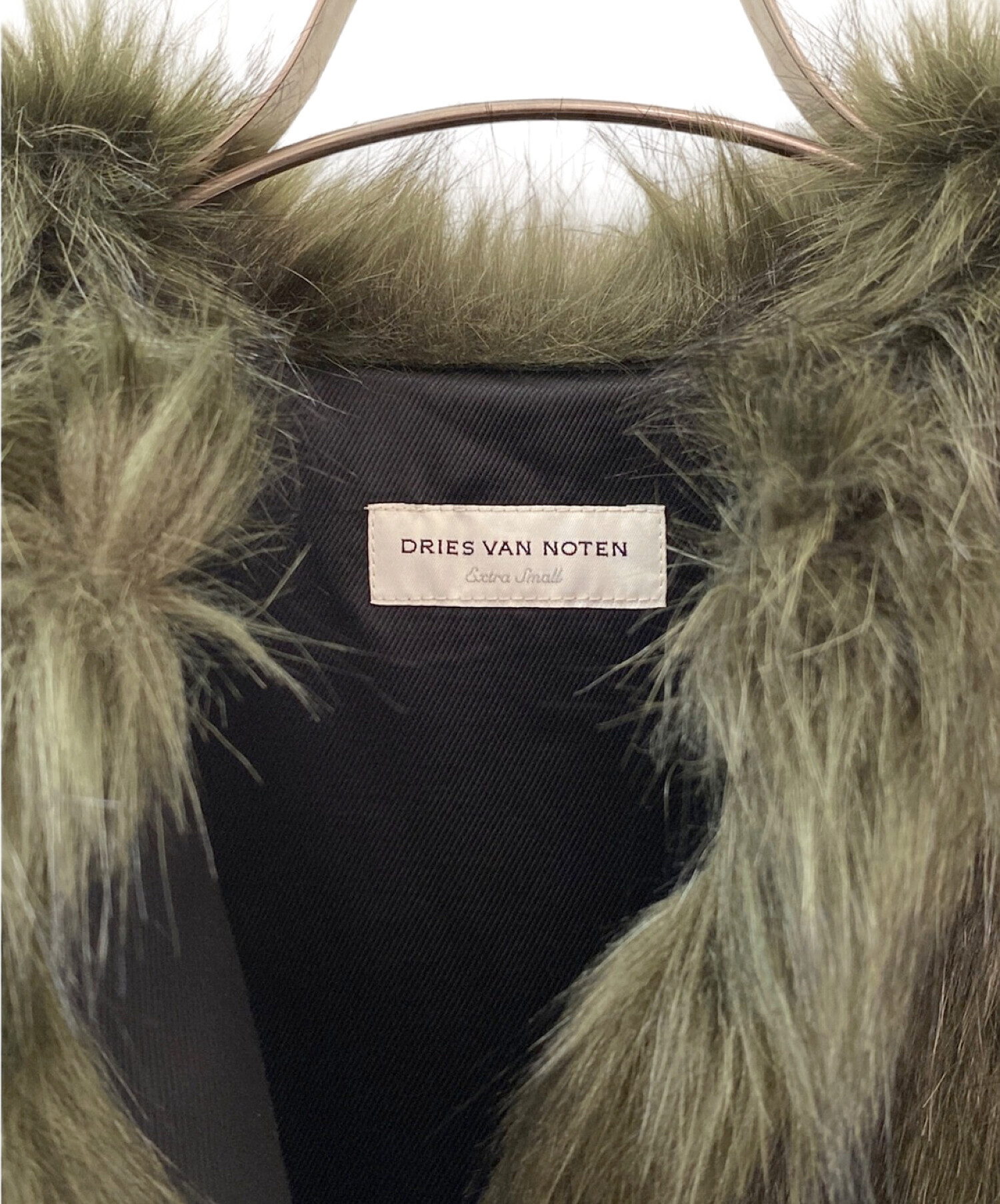 ドリスヴァンノッテン フェイクファー襟付きミリタリー