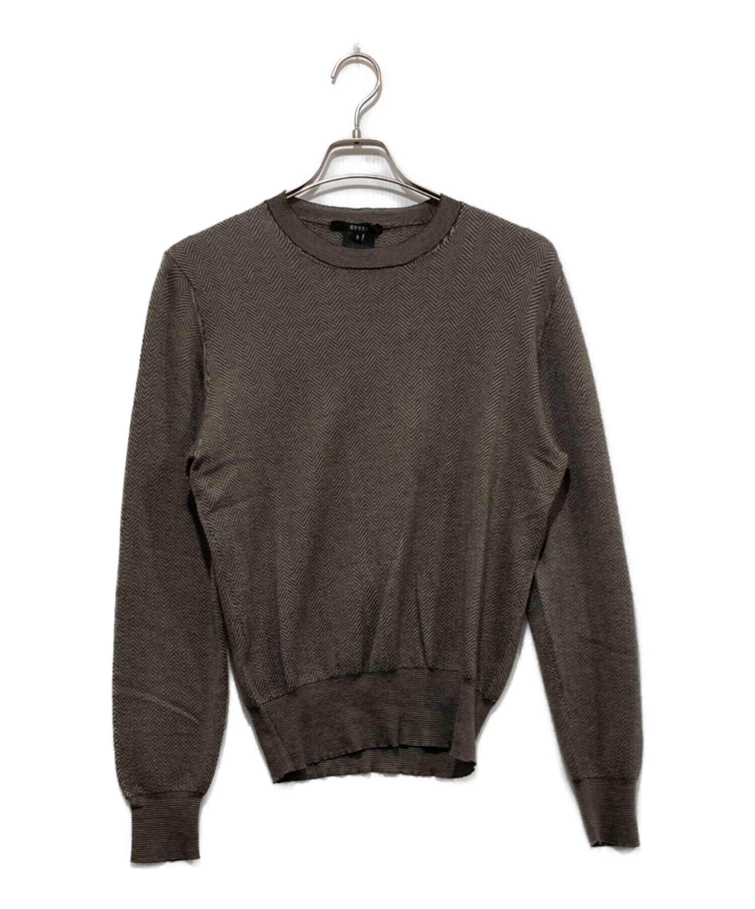 中古・古着通販】GUCCI (グッチ) ヘリンボーンカシミヤクルーネック 