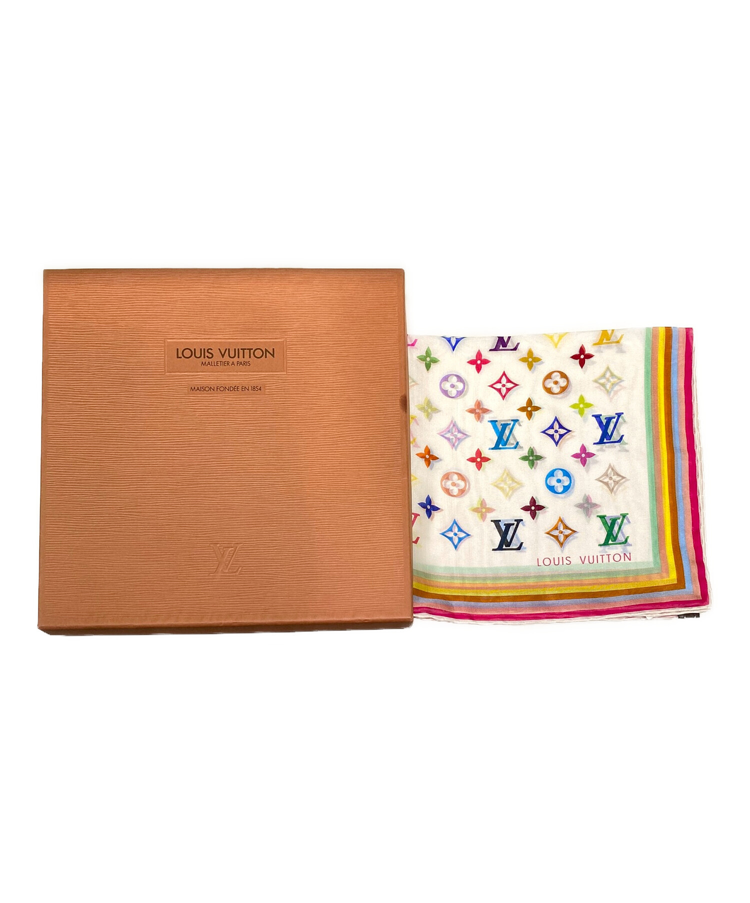 LOUIS VUITTON マルチカラー ハンカチ LOUIS VUITTON カラフル ハンカチ LOUIS VUITTON ルイヴィトン