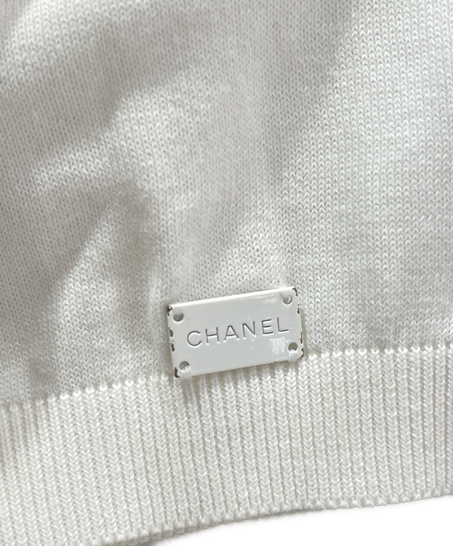 中古・古着通販】CHANEL (シャネル) サマーニット ホワイト サイズ:40 