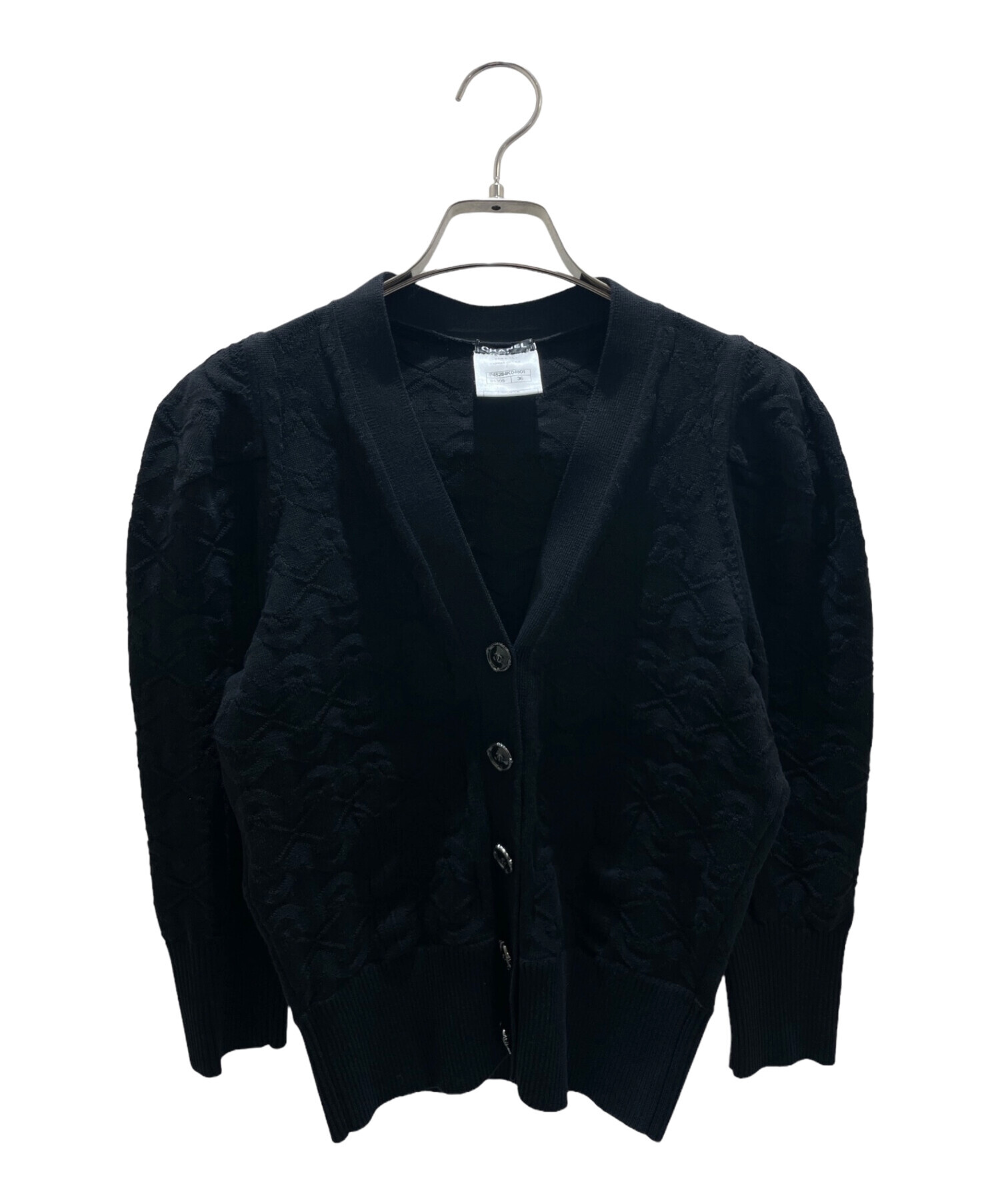 中古・古着通販】CHANEL (シャネル) ココマーク カーディガン ブラック 