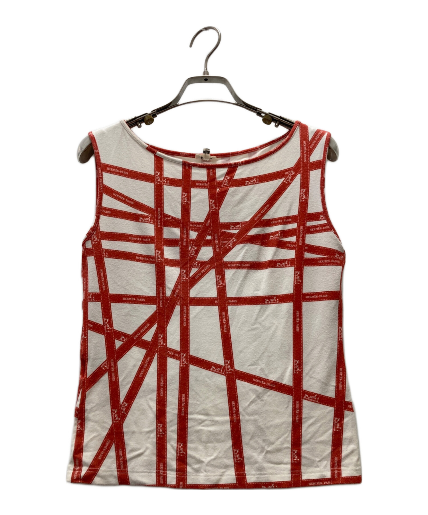中古・古着通販】HERMES (エルメス) ノースリーブカットソー レッド  