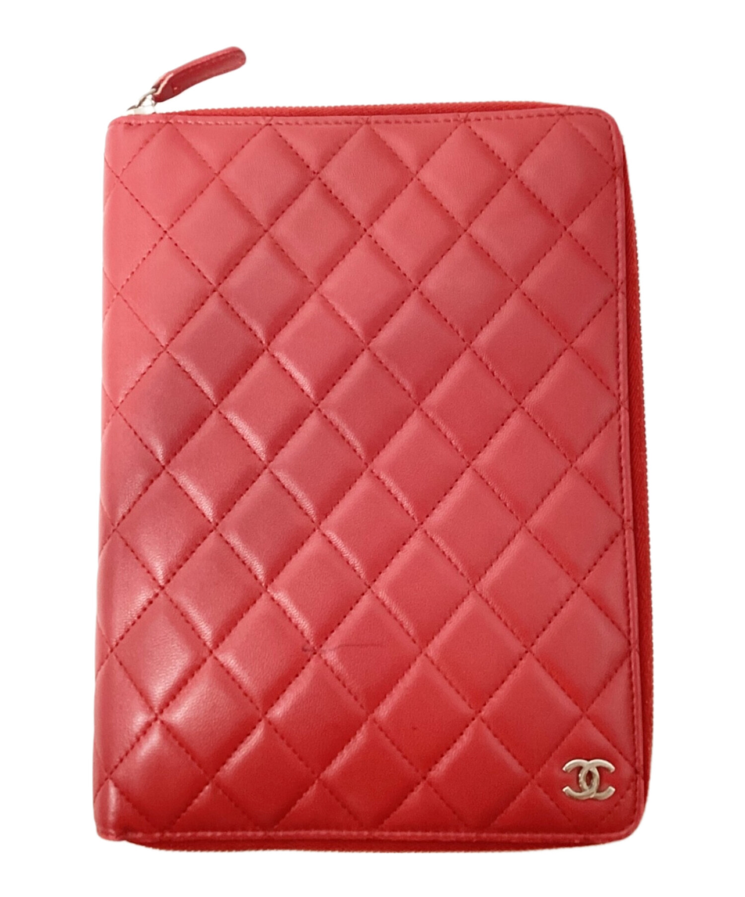 中古・古着通販】CHANEL (シャネル) マトラッセ手帳ケース レッド 