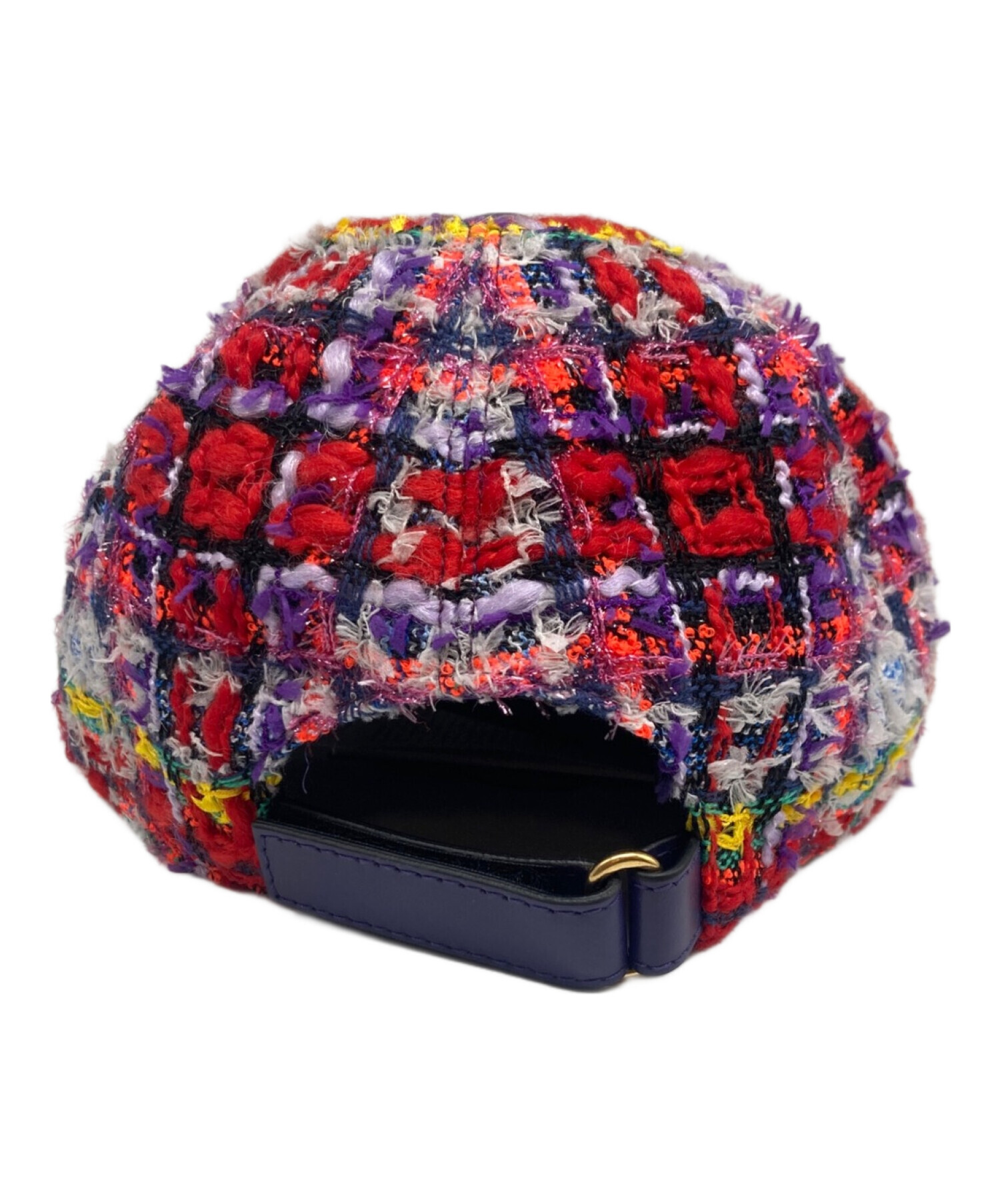 中古・古着通販】GUCCI (グッチ) Tweed Baseball Cap レッド×パープル 