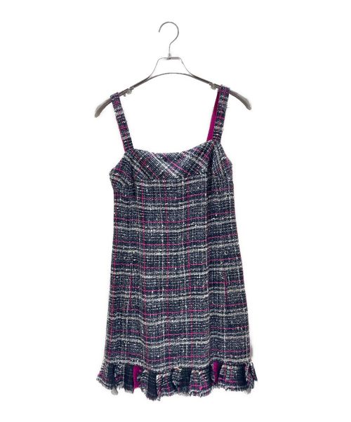 中古・古着通販】CHANEL (シャネル) ツイードキャミソールワンピース 
