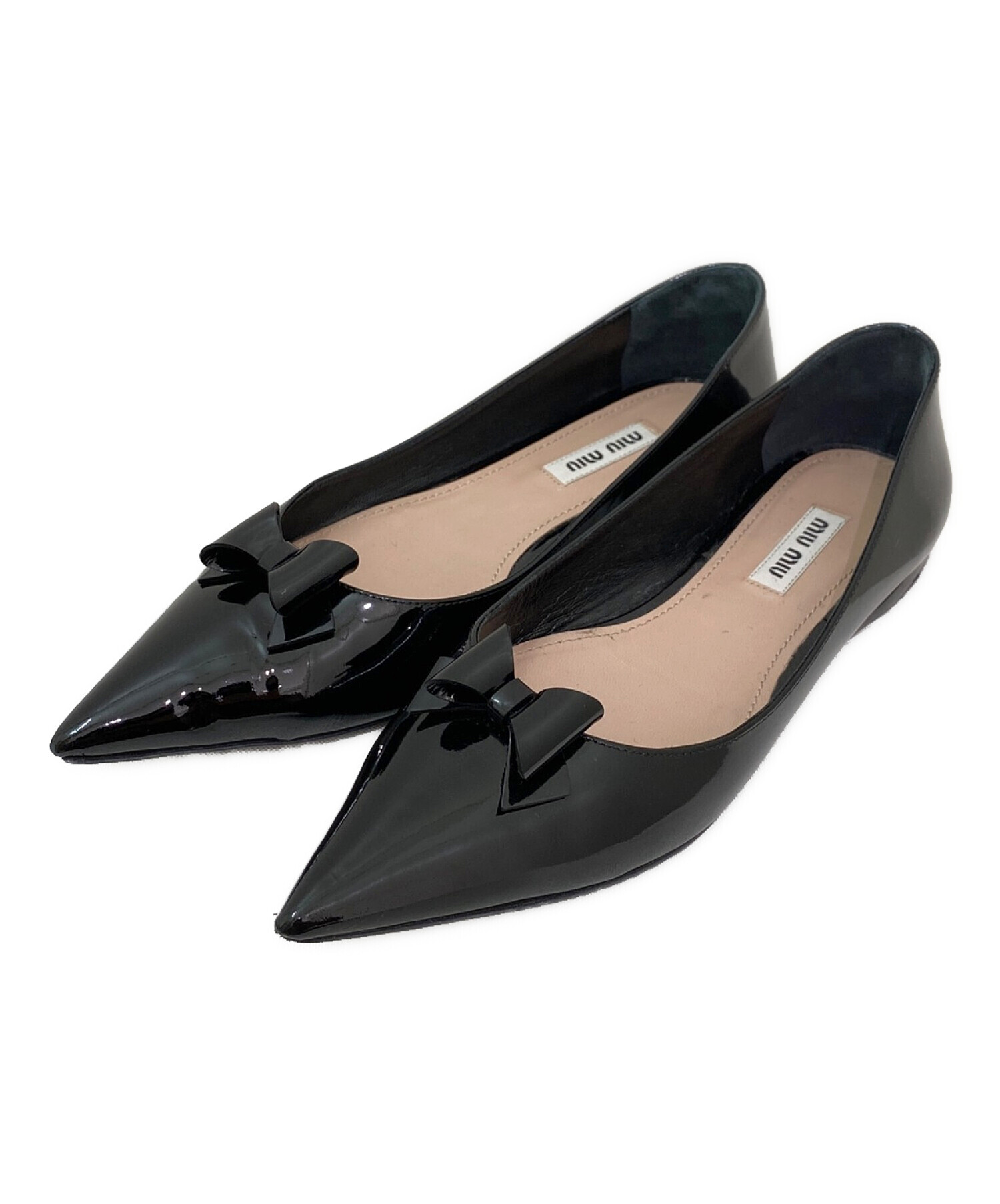 中古・古着通販】MIU MIU (ミュウミュウ) リボンエナメルパンプス 