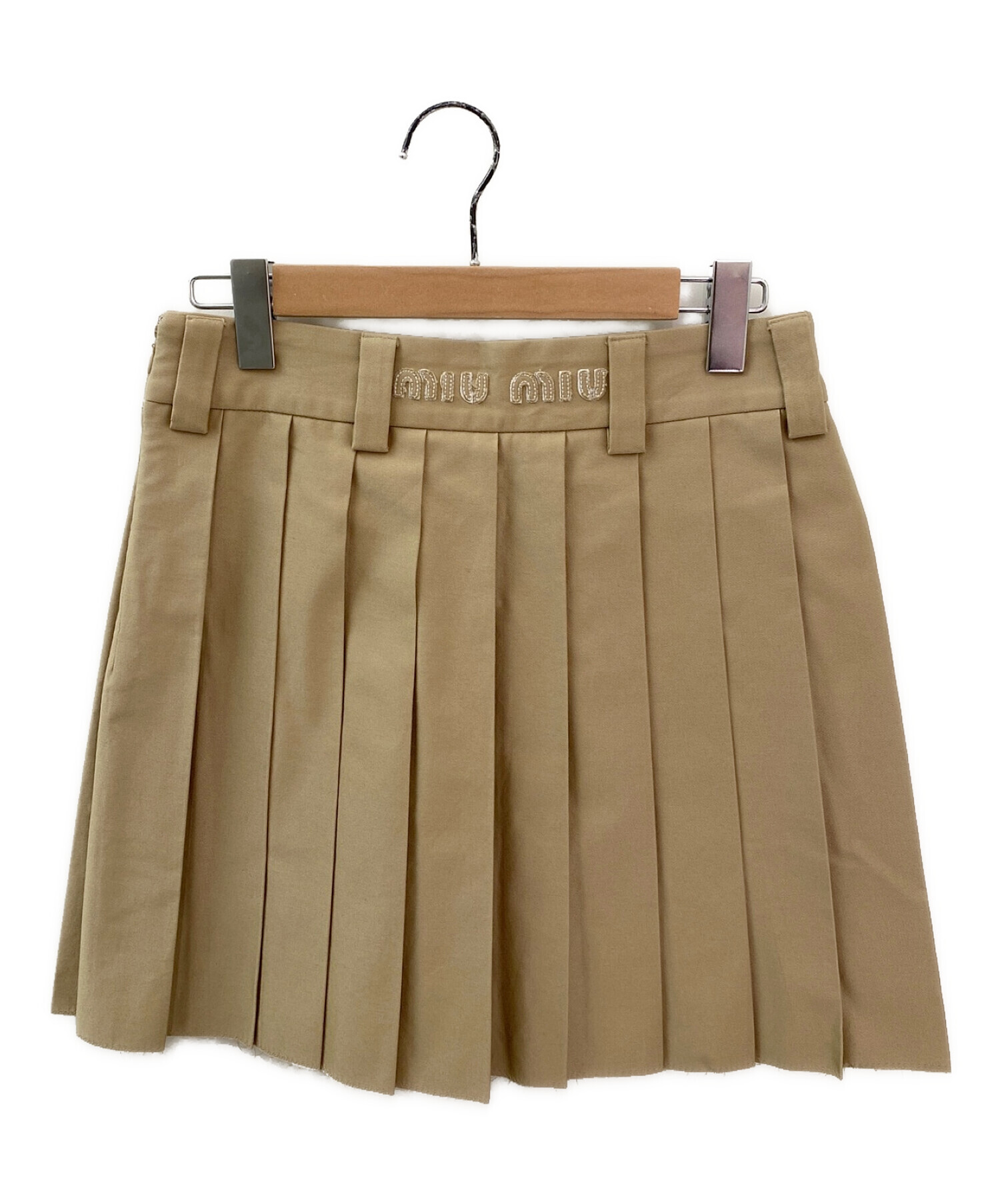 中古・古着通販】MIU MIU (ミュウミュウ) Pleated chino skirt  
