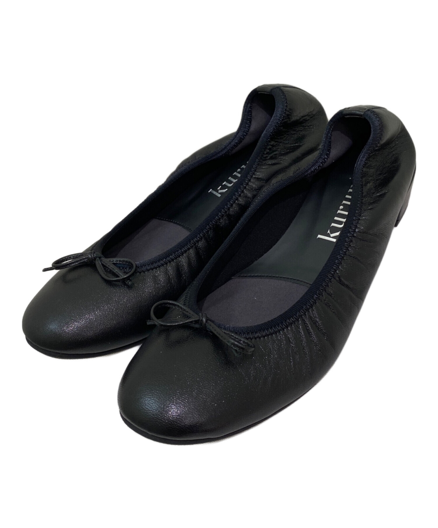 中古・古着通販】kurun (クルン) バレエシューズ ブラック サイズ:24 1 