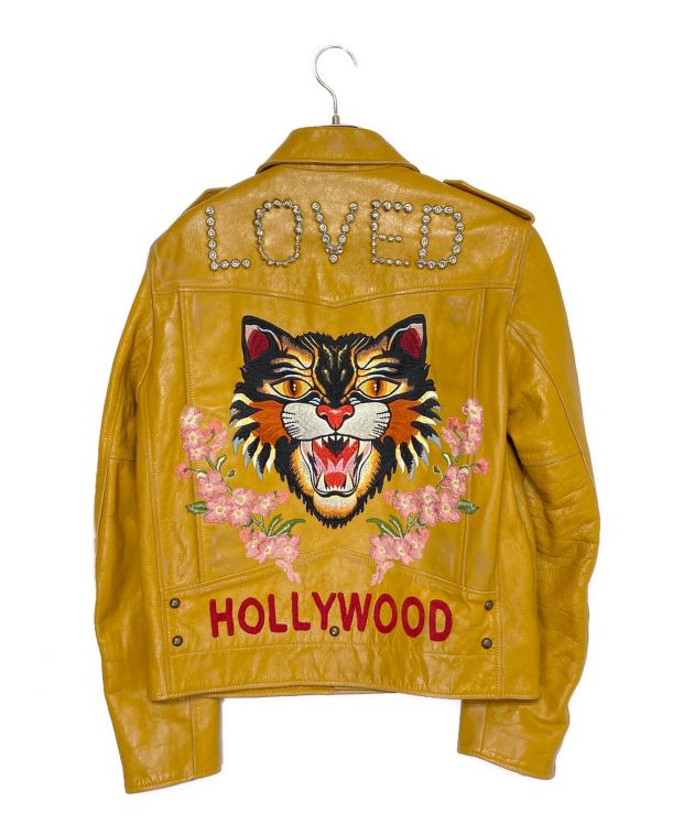 中古・古着通販】GUCCI (グッチ) LOVEDダブルライダースジャケット 