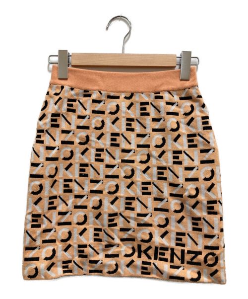 【中古・古着通販】KENZO (ケンゾー) ニットスカート オレンジ