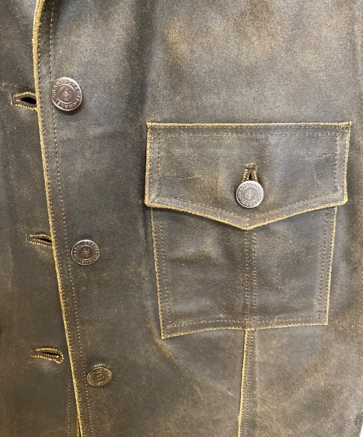 中古・古着通販】CHANEL (シャネル) レザーヴィンテージベスト 