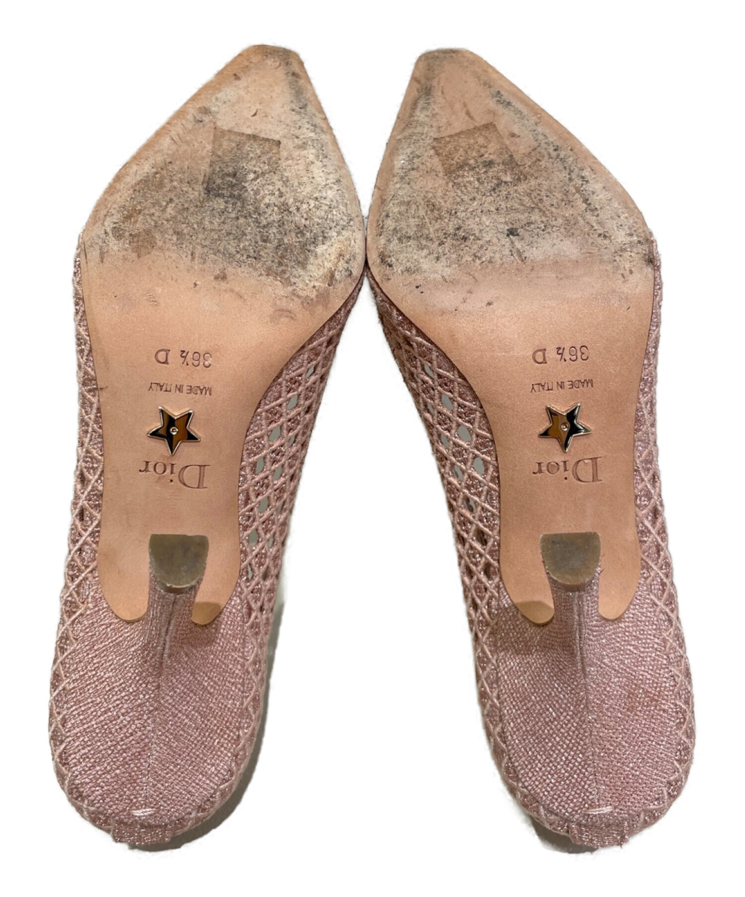 Christian Dior (クリスチャン ディオール) ハイヒールパンプス ピンク サイズ:36 1/2