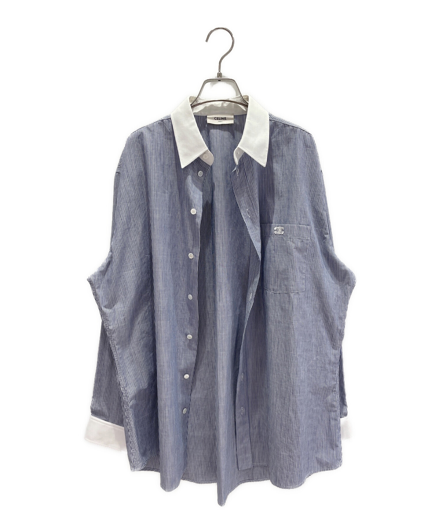 中古・古着通販】CELINE (セリーヌ) ストライプ オーバーサイズ シャツ 