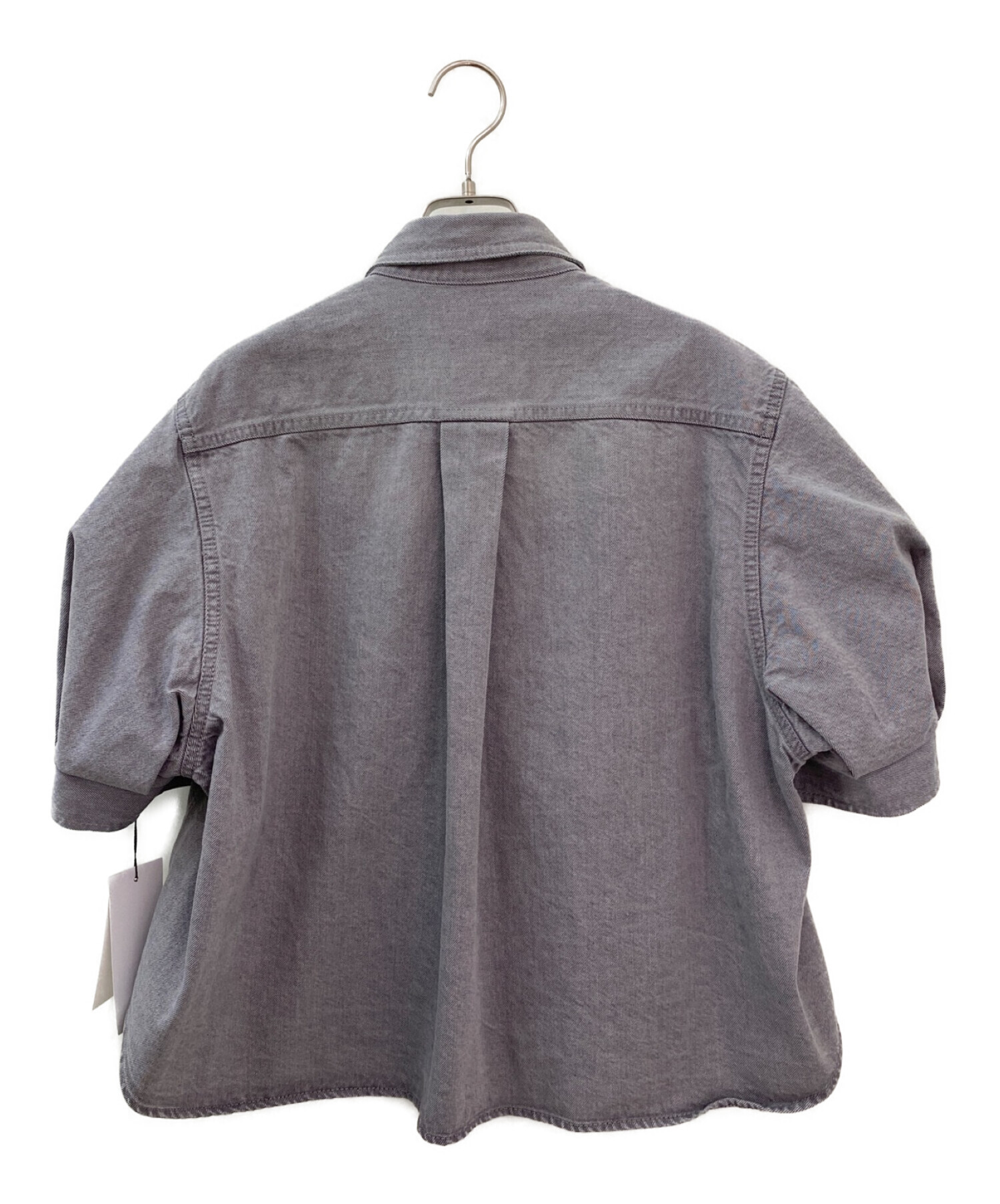 sacai (サカイ) ショートスリーブデニムシャツ グレー サイズ:3 未使用品