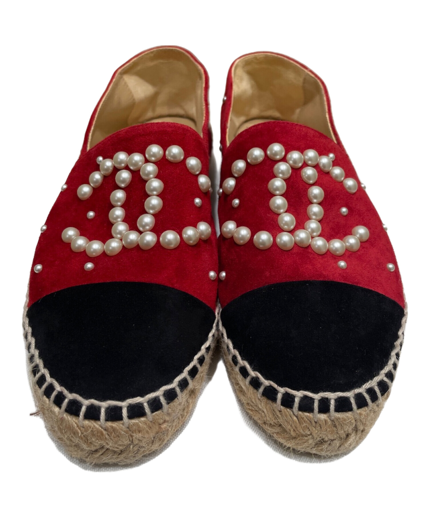 中古・古着通販】CHANEL (シャネル) エスパドリーユ レッド サイズ:37 