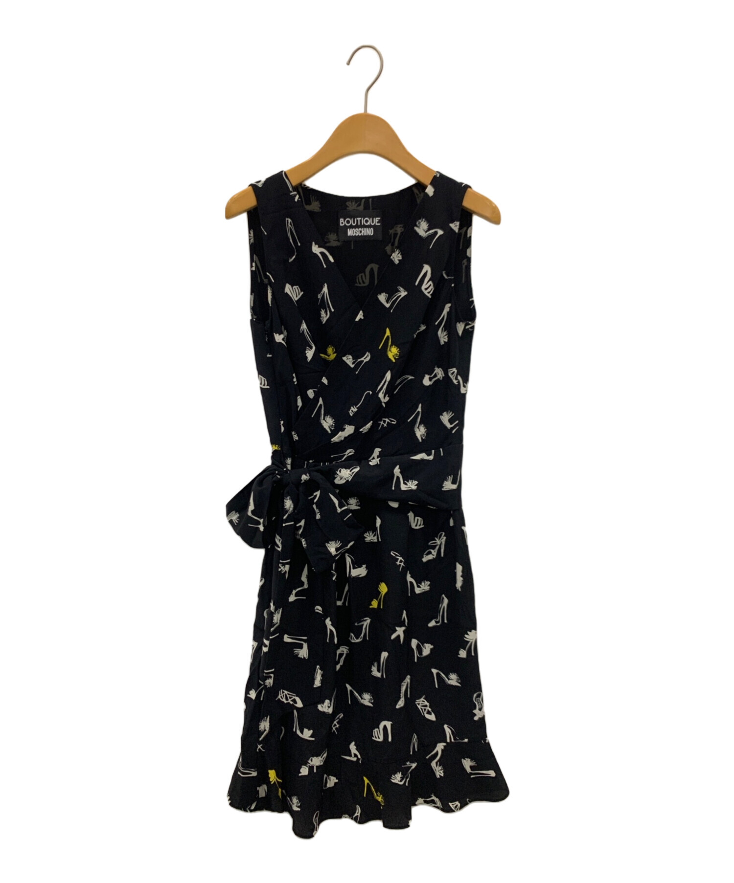 BOUTIQUE MOSCHINO ワンピース ドレス 騙し絵 ジャケット風 黒