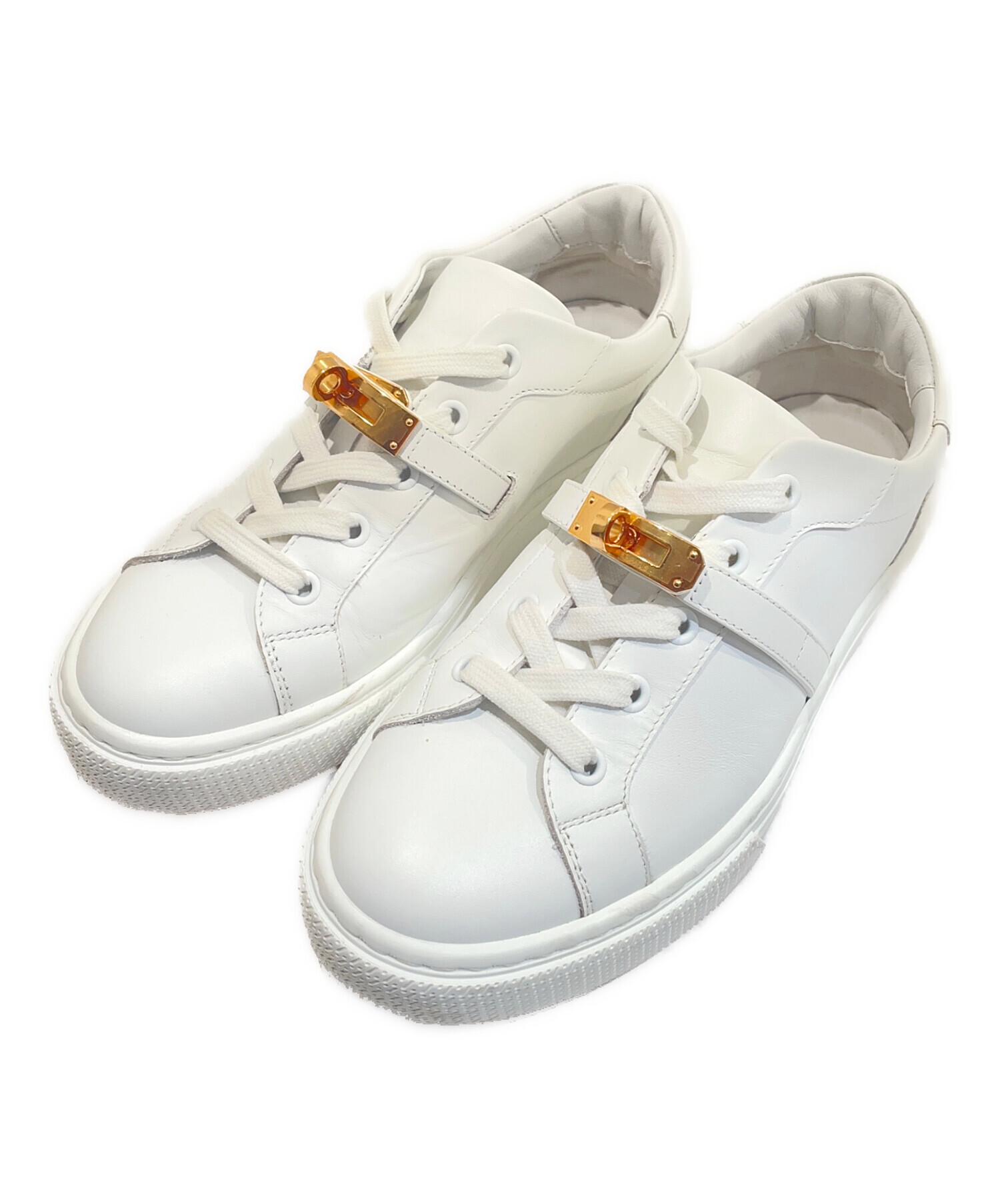 中古・古着通販】HERMES (エルメス) デイ スニーカー ホワイト サイズ 