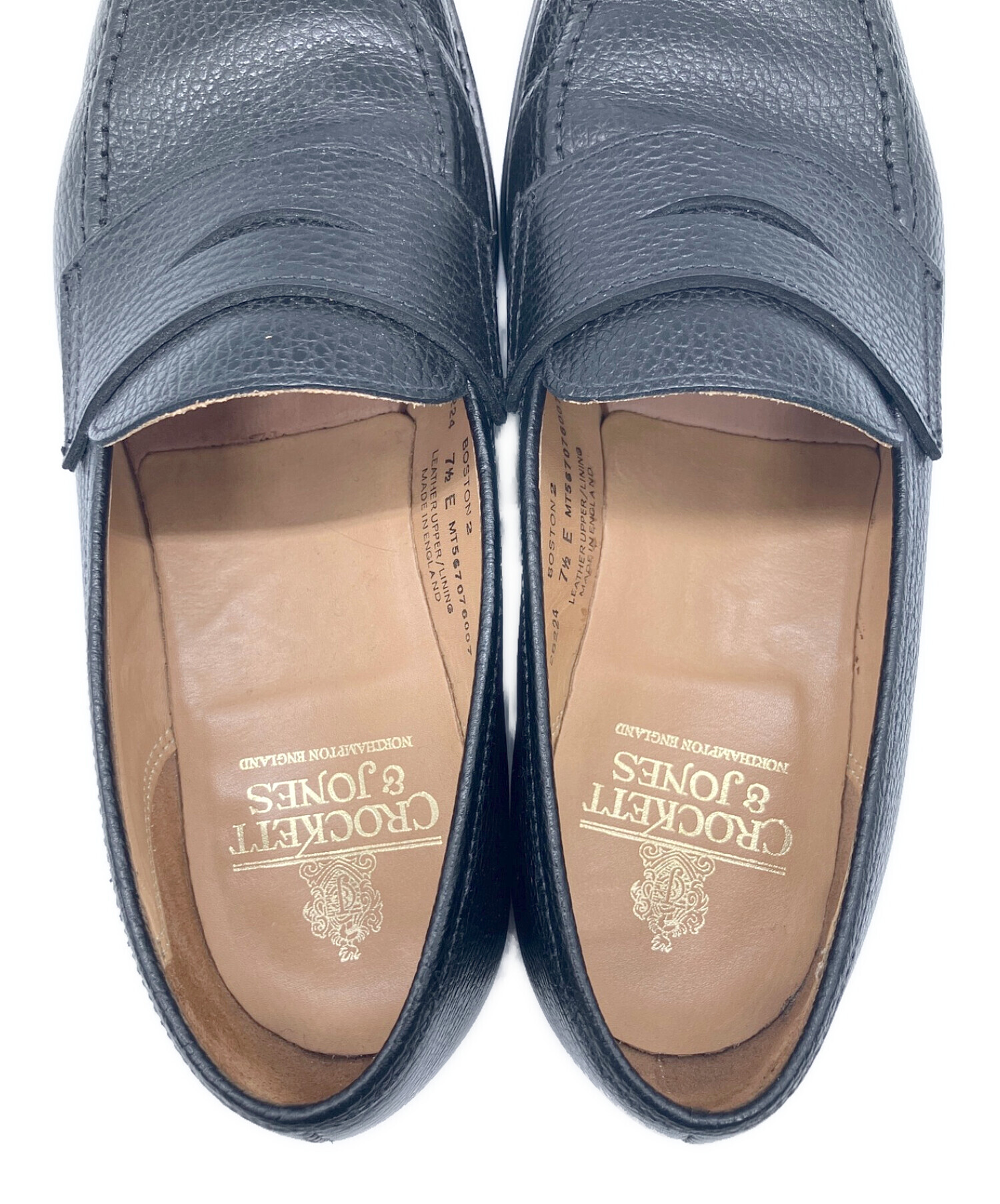Men 8.0US Crockett Jones Boston2 Black Calf 7E | eBay - ローファー