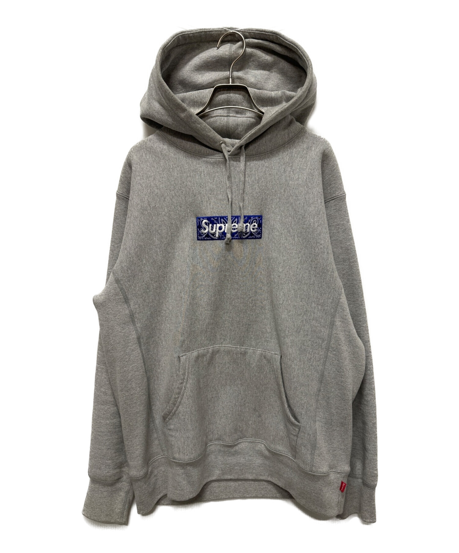 SUPREME (シュプリーム) Bandana Box Logo Hooded Sweatshirt グレー サイズ:L
