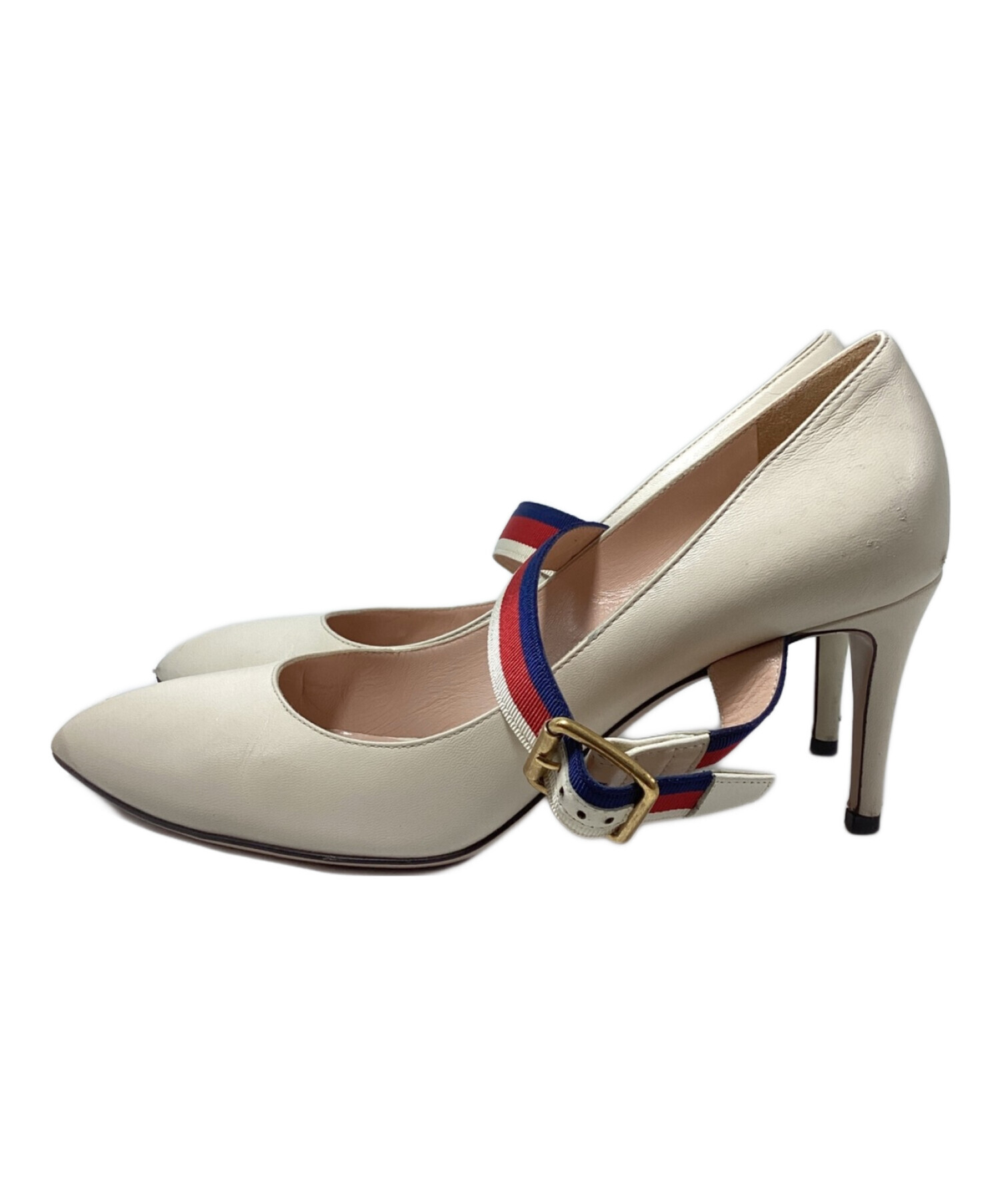 中古・古着通販】GUCCI (グッチ) ウェブラインヒールパンプス 
